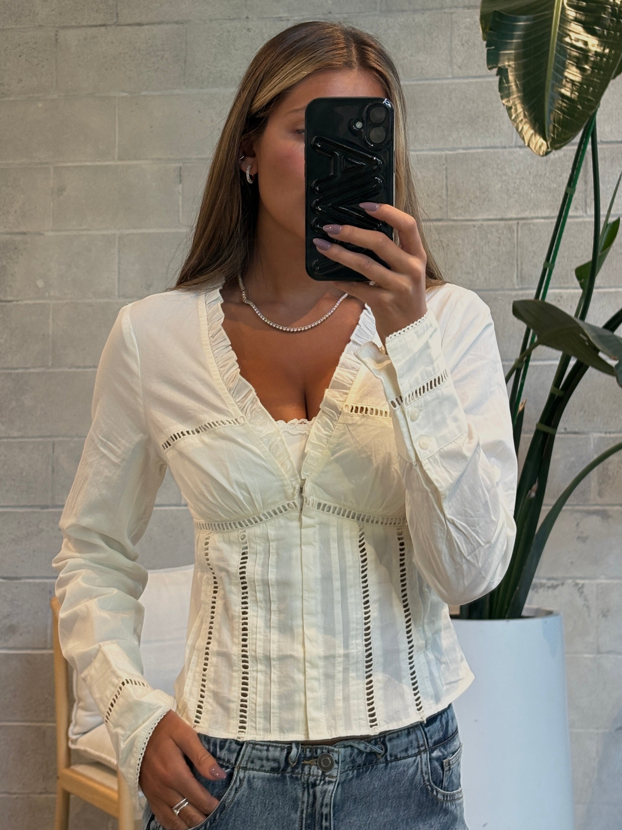 FREE PEOPLE Frankie Corset Long Sleeve Top
