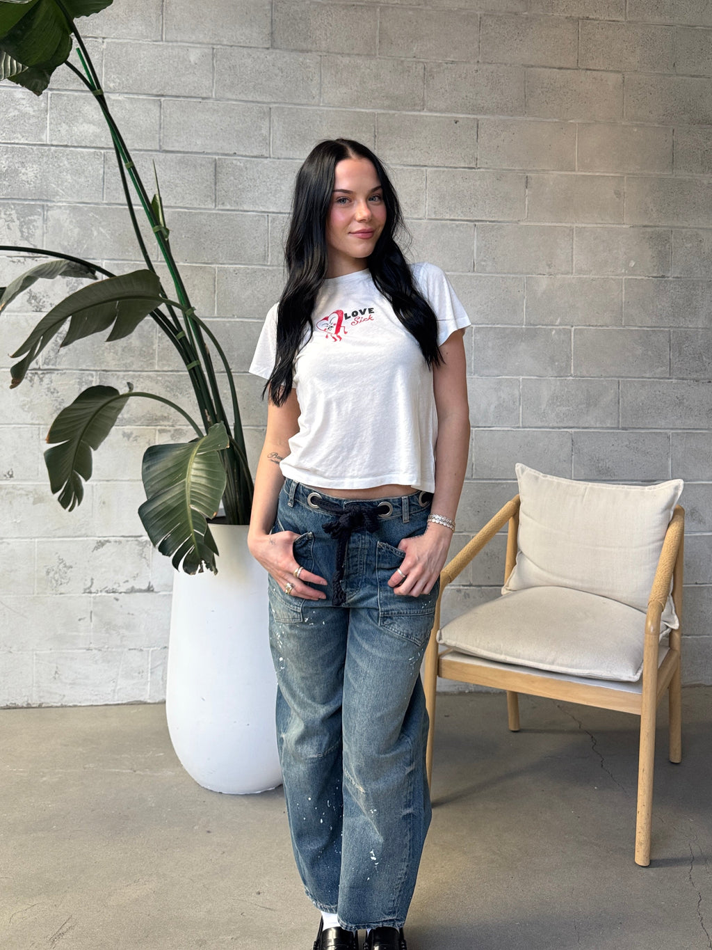 DAYDREAMER Love Sick Heart Burnout Vintage Tee