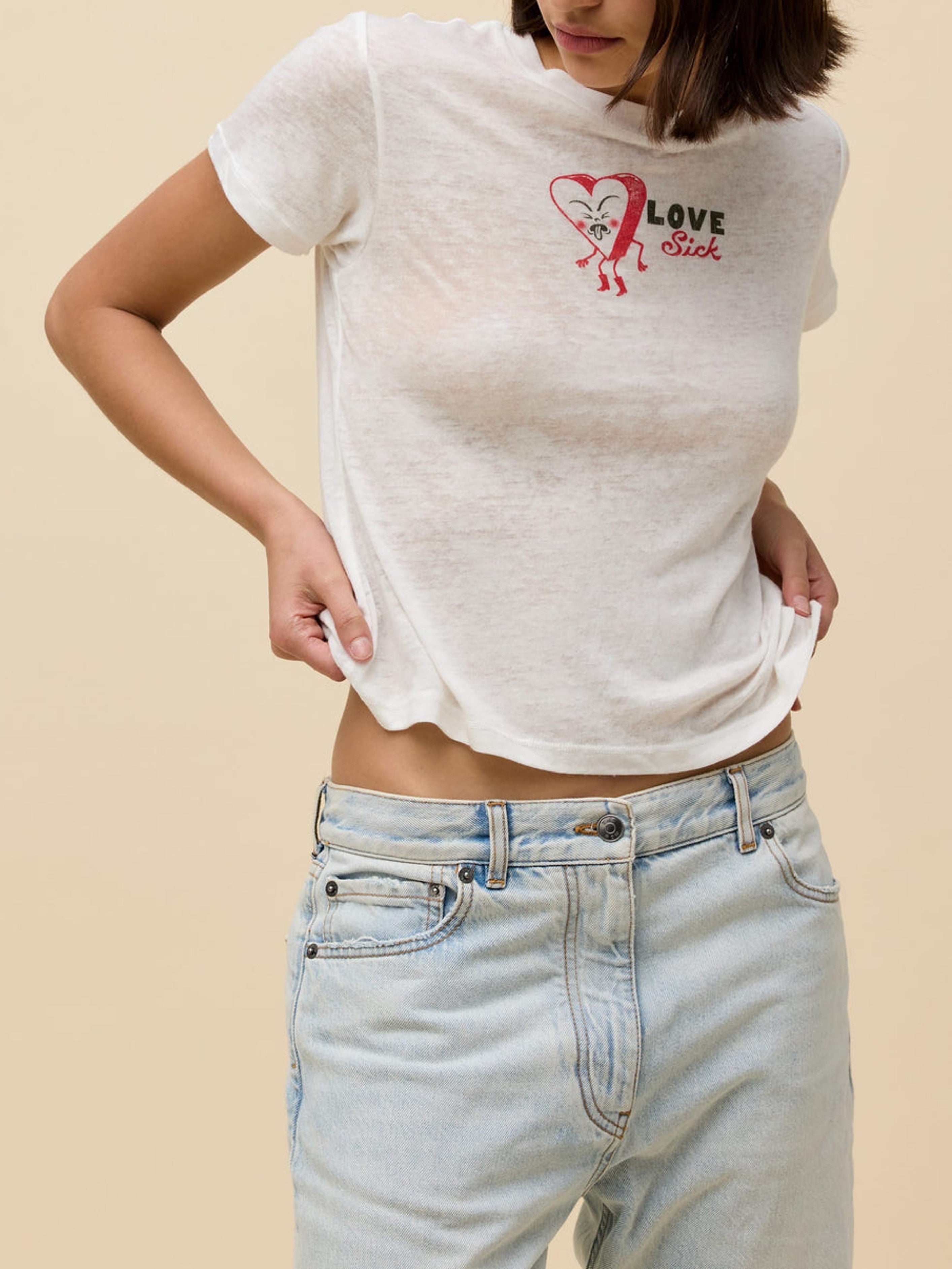 DAYDREAMER Love Sick Heart Burnout Vintage Tee
