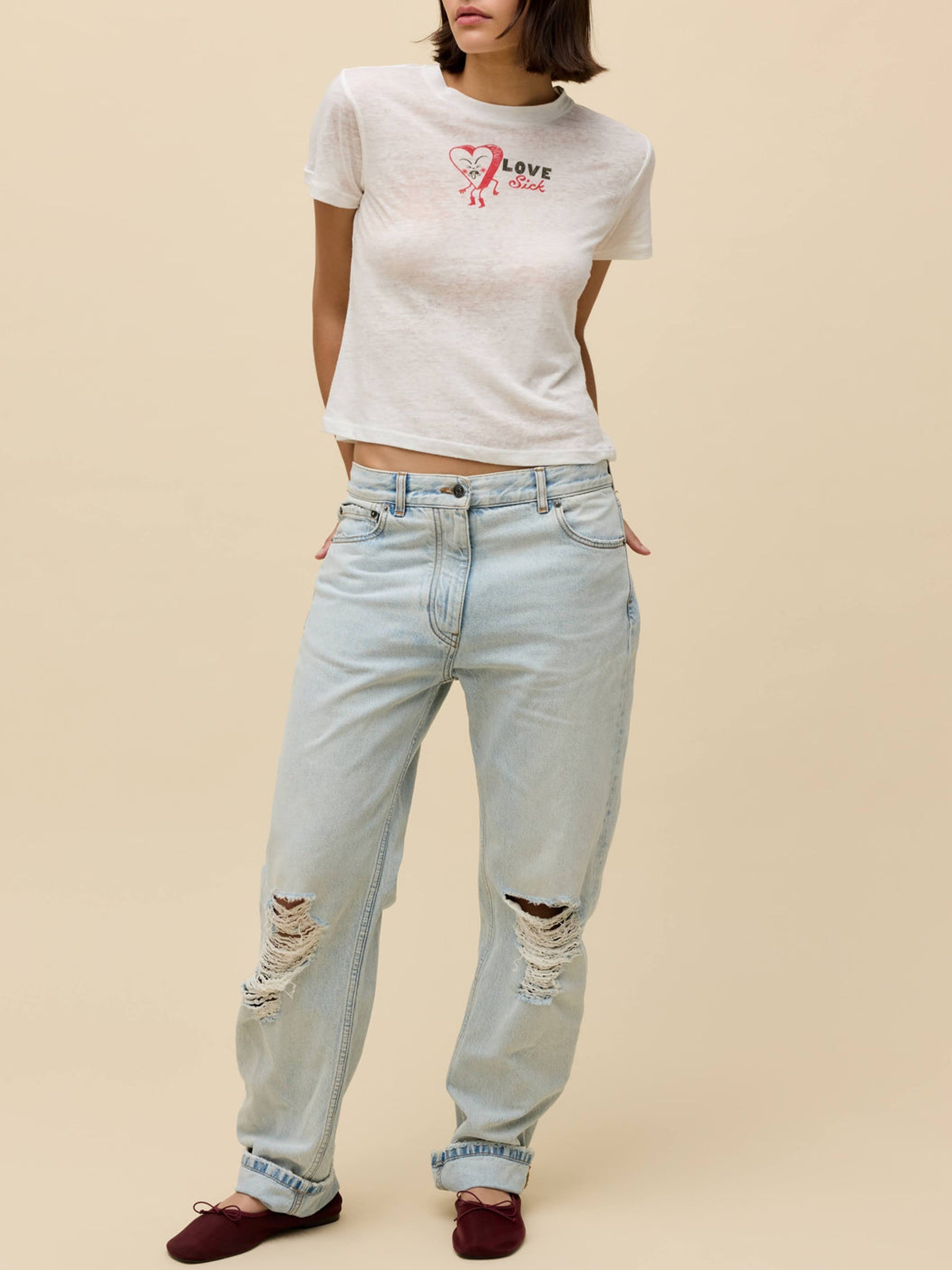 DAYDREAMER Love Sick Heart Burnout Vintage Tee