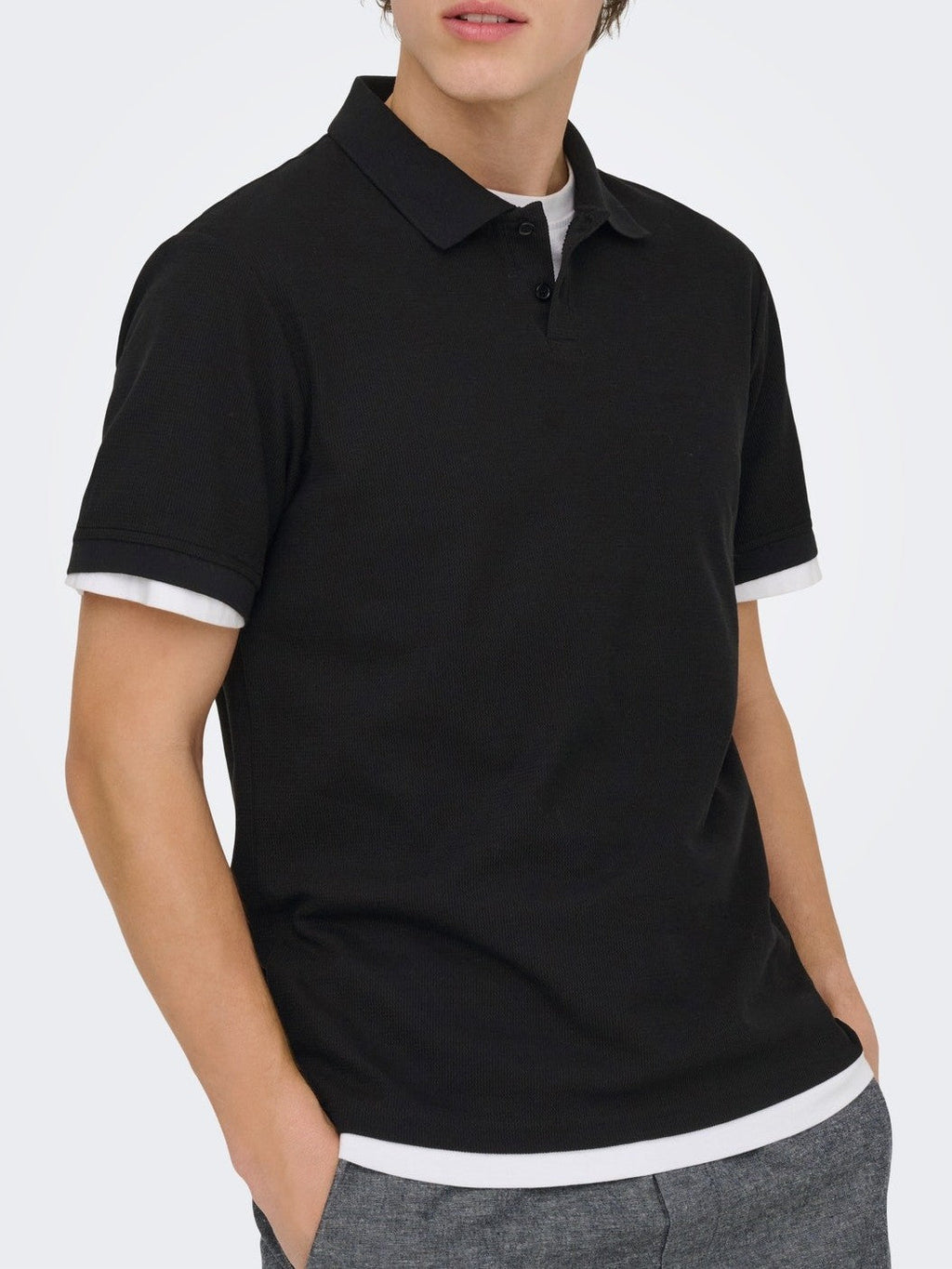 ONLY + SONS Men's Short Sleeve Polo
