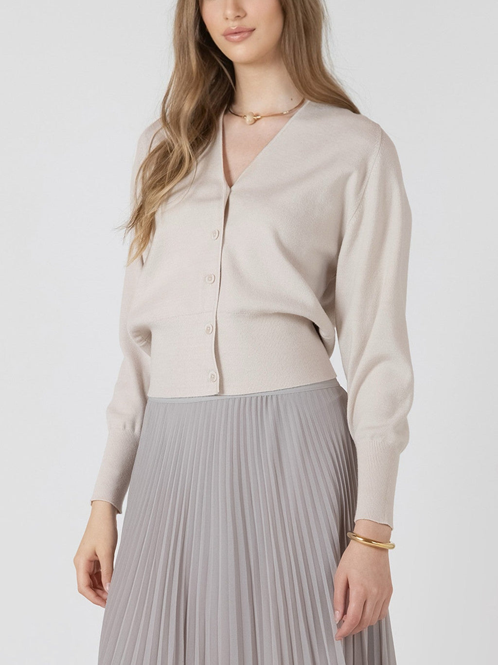 BLACK TAPE V Neck Button Front Cardigan