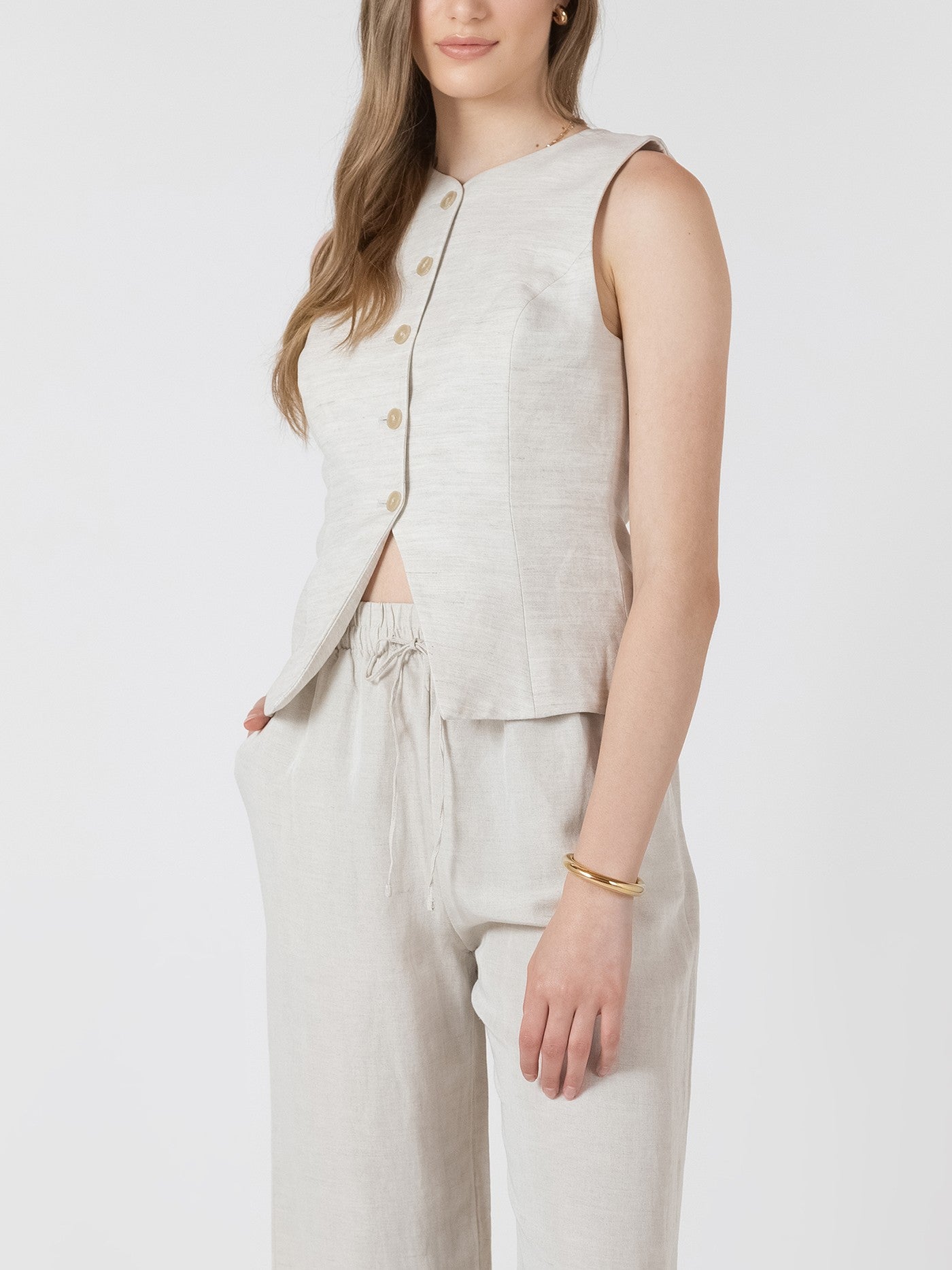 DEX Button Front Vest